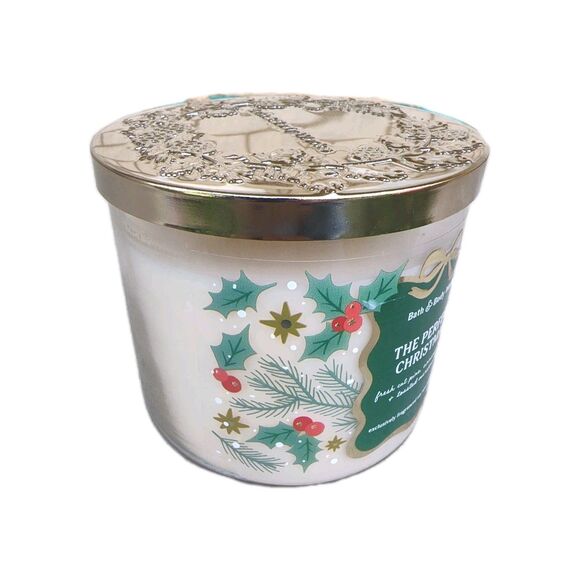 Bath & Body Works THE PERFECT CHRISTMAS 3 Wick Jar Candle 14.5 oz - Picture 2 of 5